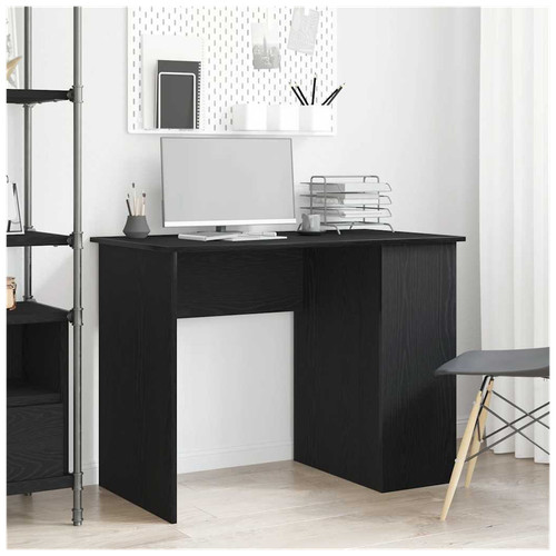 Desk black oak 100x55x75cm - desk,