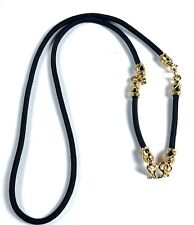 SPECIAL Thai BLACK cord necklace for hanging 3 Buddha Amulets 26 inches long