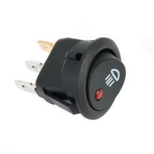12V Volt 20A Car On/Off Round Rocker Switch With Fog Light Symbol & Red