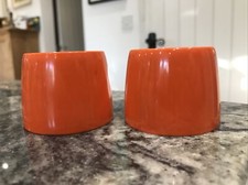Pair vintage melamine egg cups