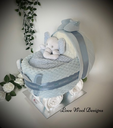 Nappy cake pram baby - boy,, it's