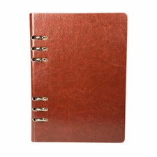 A5 Classic Refillable Notebook Loose Pocket Leather 6 Holes Ring Binder 11 color