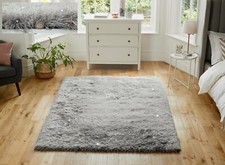SMALL - X LARGE DAZZLE SPARKLE GLITTER SPARKLY 6.5cm LONG SHAGGY SILKY PILE RUG