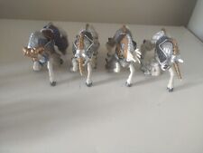 4x Papo White Horses, Collectable