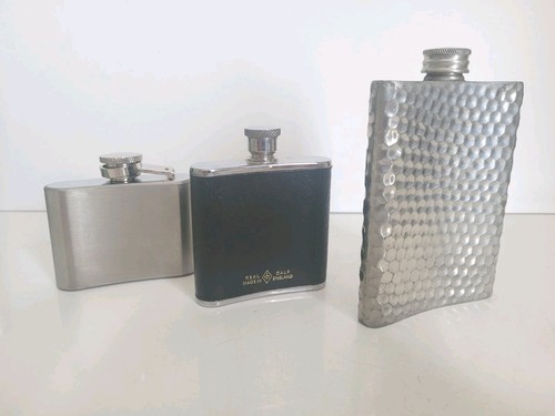 Vintage hip flasks stainless - vintage,