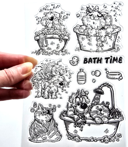 Clear stamps bath time - stamps,