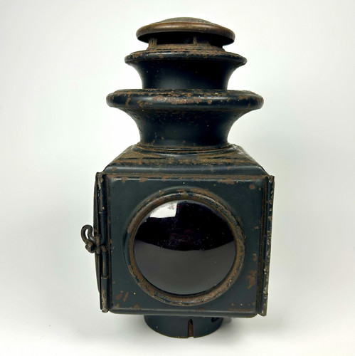Antique railway carriage lamp - antique,