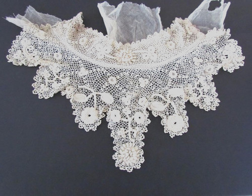 Victorian crochet lace collar - victorian,
