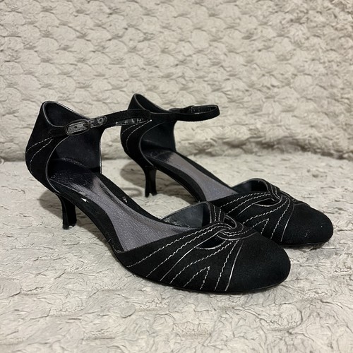 Clarks black suede kitten - clarks,