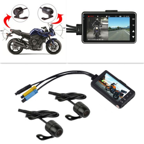 Lcd dual camera motorcycle - 3'',