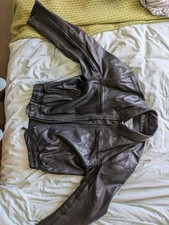 Mens Triumph Leather Motorbike Jacket