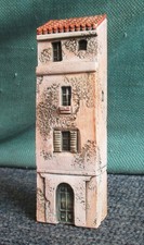 Vintage gault original Limoge clay miniature french house 4 inches tall