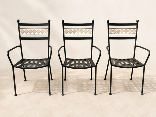 Set black metal garden - set, 3