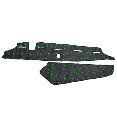 Black green eco leather - black,