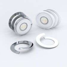 White & Silver Downlight Spotlight Surround Bezel Converter - Split Cut