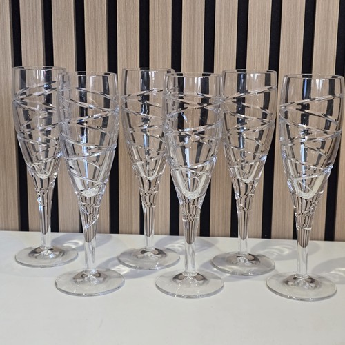 Crystal champagne flutes - flutes, aura