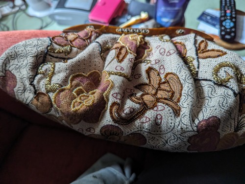 Clutch bag embroidered - clutch,