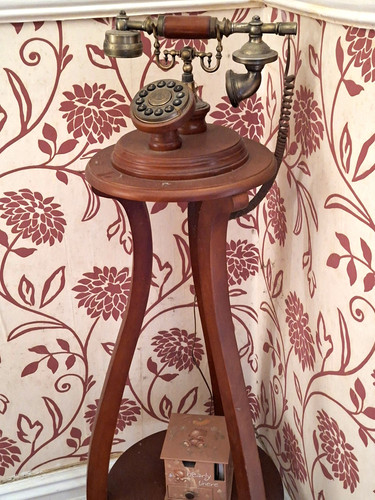 Vintage style rotary telephone - style,