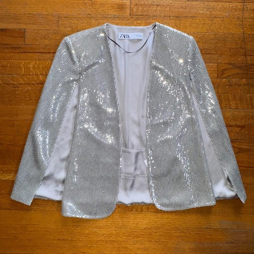 Zara womens silver sequin - womens,