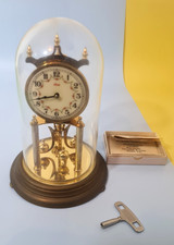 Kundo Anniversary Clock West Germany Dome Brass 400-Day Working Inc. Key/ Manual