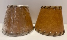 Lot Of 2 Parchment Lamp Light