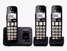 Panasonic Bigger Button Telephone KX-TGE823EB HAC Answer Machine Trio C Grade