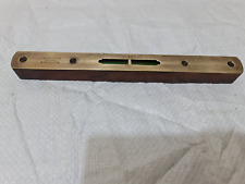 VINTAGE I&D SMALLWOOD  SPIRIT LEVEL.NO 708 WITH HARDWOOD OAK  BASE 8 INCH vgc