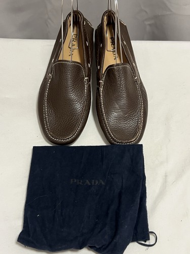 Men prada brown pebbled - brown,