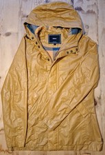 Finisterre Womans Waterproof Jacket Size 10 Mustard Yellow Full Zip