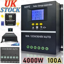 4000W 100A MPPT Solar Charge Controller 12V/24V/36V/48V Battery PV Regulator USB