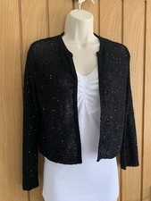 Next Black Sequin Bolero Top Size 10