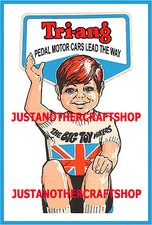 Triang Pedal Car Poster 1960's