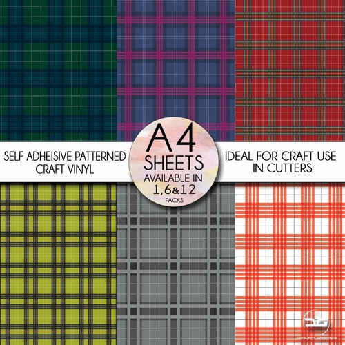 Tartan pattern self - pattern, adhesive