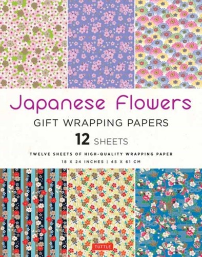 Japanese flowers gift wrapping - flowers,