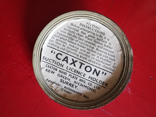 Vintage caxton suction licence - caxton,