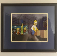 Simpsons Animation Art Cel - Season 13 / Episode 3 Homer The Moe - 2001 Framed