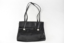 Adax Vintage Patent Leather Medium Sized Handbag Double Handles Flap Front