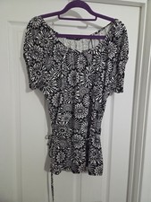 Black & White Printed Blouse