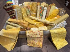 ? Yellow-Themed Fabric Bundle – Over 5 kg – Sewing, Quilting, Craft
