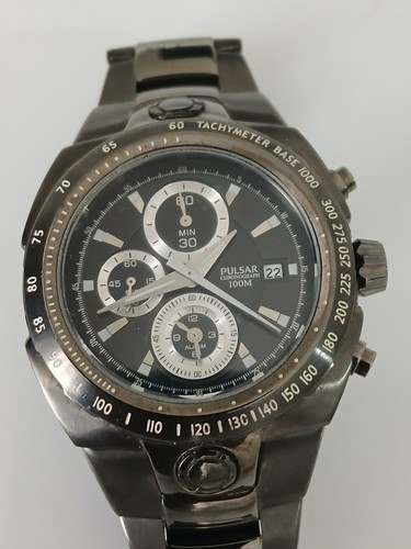 Pulsar mens chronograph alarm - chronograph,