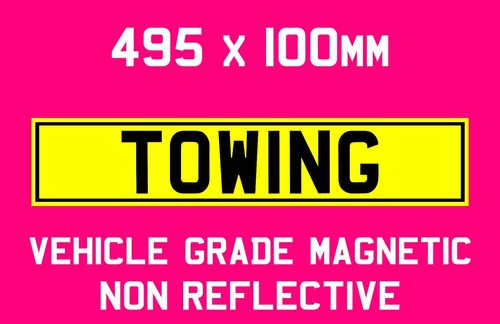 Towing magnetic vechile sign - ,