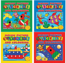 SET OF 4 MOSAIC STICKER &