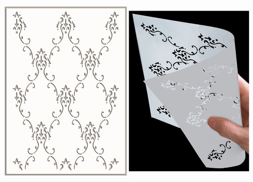 Lace stencil victorian - stencil, allover