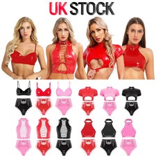 UK Women's 2Pcs Wetlook Rave