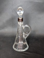 Antique Solid Silver Topped Whisky Noggin With Stopper Damaged