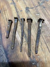 Blacksmith Handmade Antique Nails Large Early Or Pre-Georgian X5