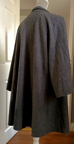 Oska grey wool felt mid - oska, mid-length