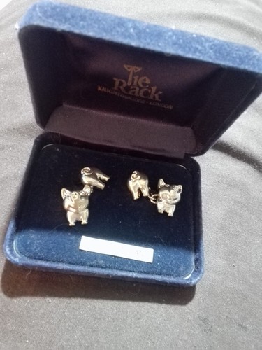 Tie rack pig farm cufflinks - tie,
