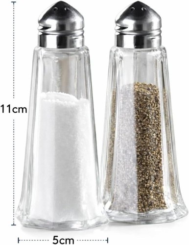 2pc glass salt pepper - glass,