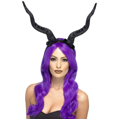 Demon horns black halloween - horns,
